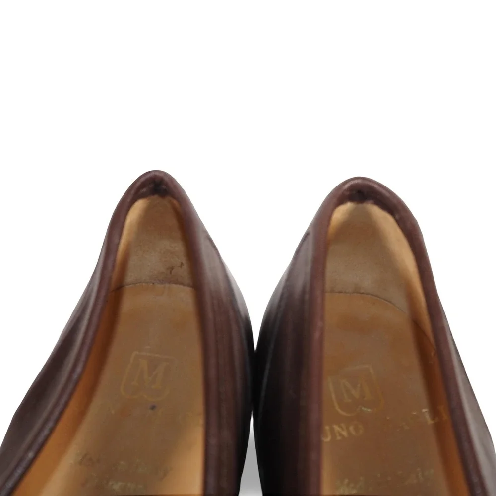 Bruno Magli Braxton Italian Leather Tassel Loafers Mens 9M Dark Brown 10210